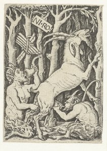 Deux satyres buvant du lait de chèvre