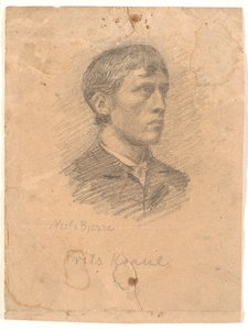 Portrait du peintre Frits Kraul (1862-1935) en profil 3/4