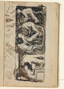 Composition de figures - esquisse pour un relief sur divers métiers ?