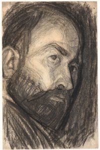 Autoportrait. Tête 3/4 profil vers la droite