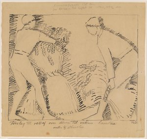 Deux hommes avec des gerbes de blé - Niels Larsen Stevns