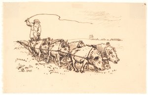 Blære Bonde laboure la terre - Niels Skovgaard