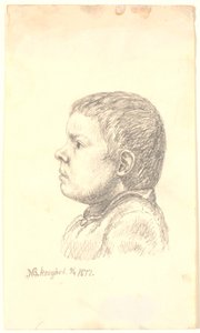 Portrait de garçon de profil vers la gauche