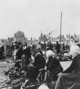 Femmes du marché, Arras, France, Première Guerre mondiale, vers 1914-1918
