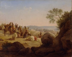 Pèlerins devant Jérusalem - Nikanor Grigoryevich Chernetsov