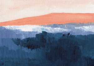 Les montagnes bleues brumeuses