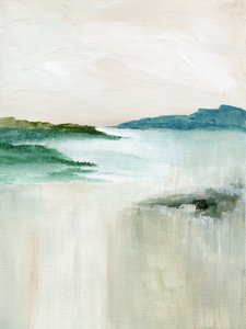 Abstrait côtier brumeux