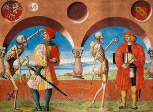 La Mort, chevalier et juriste du cycle de la Danse Macabre