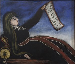 Femme géorgienne sur un canapé - Niko Pirosmanashvili