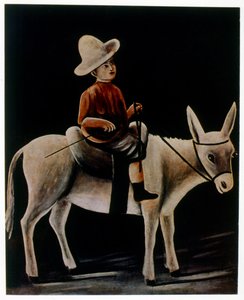 Petit garçon sur un âne - Niko Pirosmani