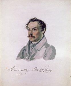 Portrait du poète et décabriste Comte Alexander I. Odoevsky (1802-1839)