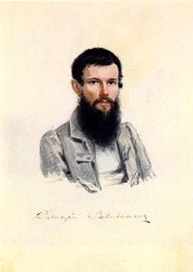 Portrait du décembriste Dmitry Zavalishin, 1804-1892, 1839 - Nikolai Alexandrovich Bestuzhev