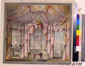 Design intérieur pour le boudoir de la maison du comte Bezborodko à Moscou, années 1790 - Nikolai Alexandrovich Lvov