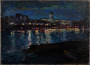 La Seine la nuit, vers 1905 - Nikolai Alexandrovich Tarkhov