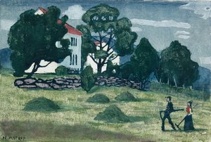 Retour à la maison après le travail - Nikolai Astrup