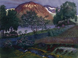 Nuit de juillet dans le jardin - Nikolai Astrup