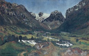 Nuit de juin dans le village de montagne - Nikolai Astrup