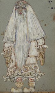 Ded Moroz. Costume pour la pièce de théâtre La Fille des neiges par A. Ostrovsky, 1912 - Nikolai Konstantinowitsch Roerich