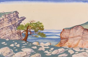 Décor de scène pour le ballet Le Sacre du Printemps par I. Stravinsky - Nikolai Konstantinowitsch Roerich