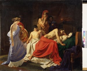 Achille pleure la mort de Patrocle