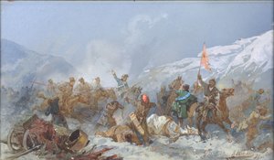 Combat avec les troupes de Pougatchev, 1891