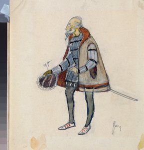 Costume préparatoire, le baron avare, pour la pièce de théâtre "Le chevalier avare" de Alexandre Pouchkine (1799-1837) - Œuvre de Nikolai Pavlovich Ulyanov (1875-1949)