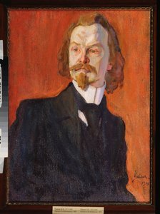 Portrait du poète Konstantin Balmont (1867-1942) - Peinture de Nikolai Pavlovich Ulyanov (1875-1949)
