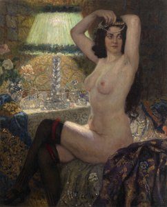 Près de la lampe verte - Nikolai Petrovich Bogdanov Belsky