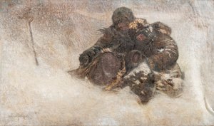 Tempête de neige. Enfants