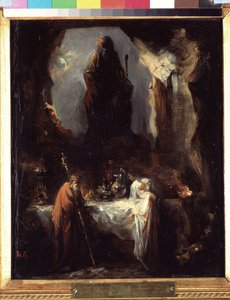 Le prophète Daniel dit à Nabuchodonosor son interprétation de Dieu - Nikolai Petrovich Lomtev