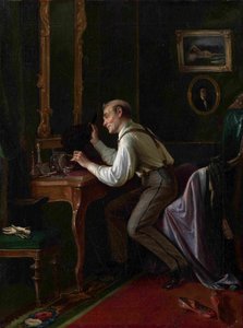 À la coiffeuse, 1872 - Nikolai Yakovlevich Gribkov