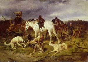 À la chasse, années 1870