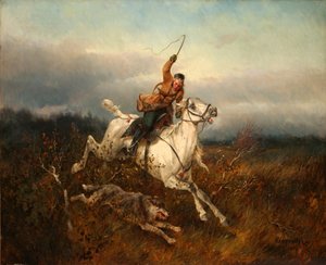 Chasse au loup, 1870