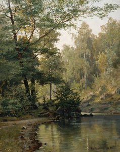 Lac forestier (peinture à l