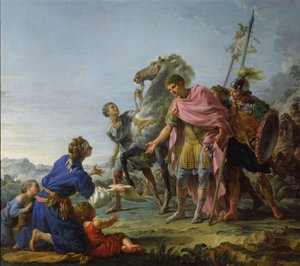 Trajan (53-117) montrant la miséricorde, 1765