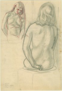 Nu assis devant un miroir - Noel Rooke