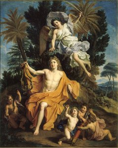 Français :  Apollon vainqueur du serpent Python Histoire d