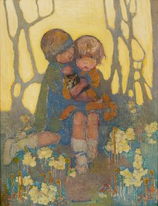 Sœurs avec un chaton - Norah Neilsen Gray