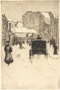Boulevard Clichy par un temps de neige - Norbert Goeneutte