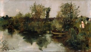 Paysage fluvial idyllique