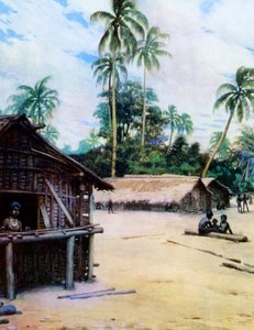 Un village dans les îles Salomon, 1908