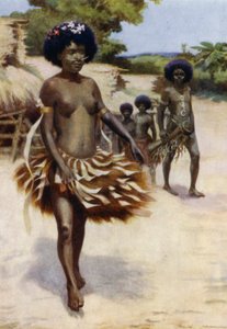 En route pour la danse Dubu, Nouvelle-Guinée britannique - Norman Hardy