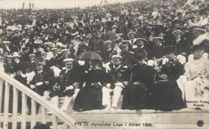 Dignitaires regardant les Jeux Olympiques de 1906, Athènes
