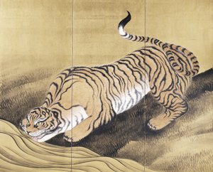 Tigres dans un paysage