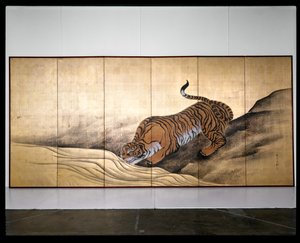 Tigres dans un paysage
