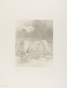 Et il discerne une plaine aride couverte de collines, planche 7 de 24 - Odilon Redon
