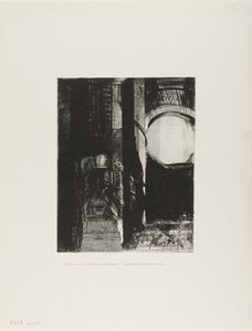 Et de tous côtés sont des colonnes de basalte,...la lumière tombe du toit voûté, planche 3 de 24 - Odilon Redon