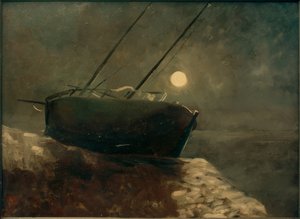 Barque au clair de lune