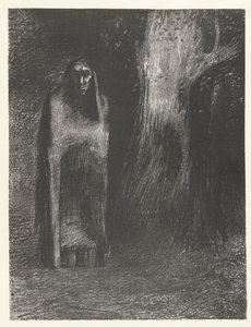 Un homme devient solitaire dans un paysage nocturne (La Nuit)