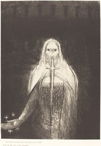Et il avait dans sa main droite sept étoiles, et de sa bouche sortait une épée aiguë à deux tranchants - Odilon Redon